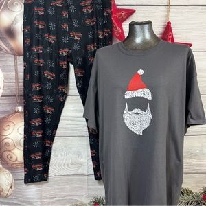 2XL Santa T-shirt with Barker Basic TC2 Christmas leggings